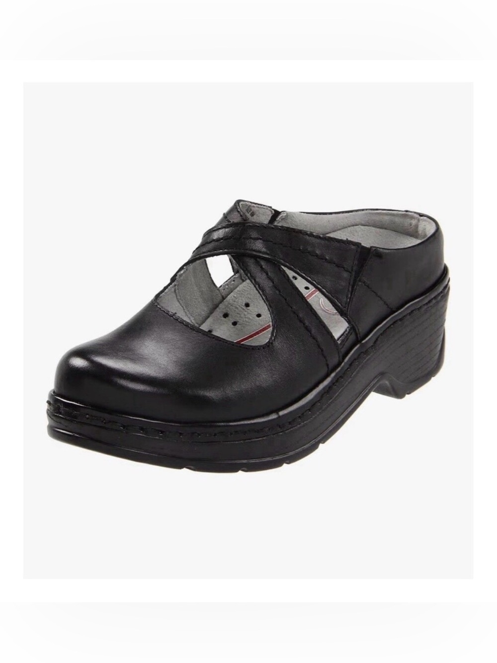 NEW Klogs Cara Womens Size 9 Black Leather Slip On Clog Comfort Shoes Work Shoes